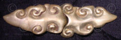 Solid brass buckle FB1, Chinese clouds