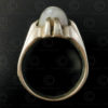 Banded agate and silver ring R288E. Sterling silver ring set with a banded agate