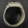 Garnet and Bukhara silver ring R282B. Bukhara style, Central Asian culture.