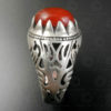 Cornelian and silver ring R288H. Central Asia and Afghan culture.