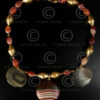 Necklace with banded agathes and gold 561