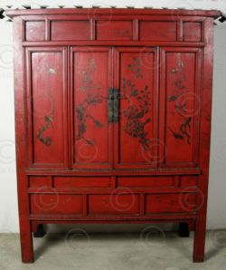 Armoire chinoise laquée BJ40A. Shanxi, Chine.