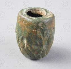 Bactrian bronze bead 13SH37L. North Afghanistan, ancient kingdom of Bactria.