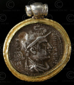 Bactrian coin pendant P193A. Bactria, Northern Afghanistan.