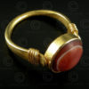 Banded agate gold ring R245A. Afghanistan.