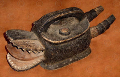 Baule mask Y27. Helmet. Baule culture, Ivory Coast. Early 20th cent.