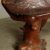Rustic bench FV52. Country style. Oakwood burl top
