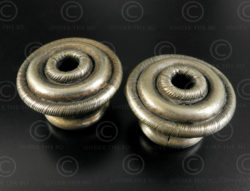Boucles oreilles Miao bobines argent E209. Tribus Yao ou Miao du Guizhou (Chine