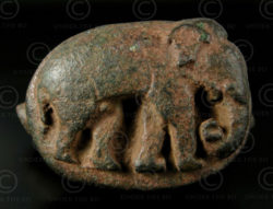Bronze elephant A208. Andhra Pradesh, South India.