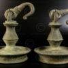 Bronze oil lamps with hook 09SV4C. South India.