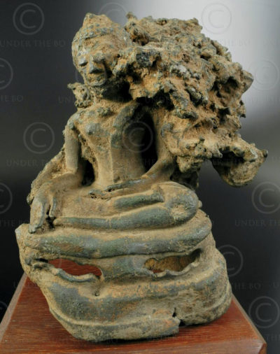 Bronze religieux défectueux T377. Style de Chiang Sen, royaume du Lanna, Thaïlan
