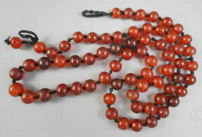 Burmite red amber beads BD223. India amber originally from northern Burma