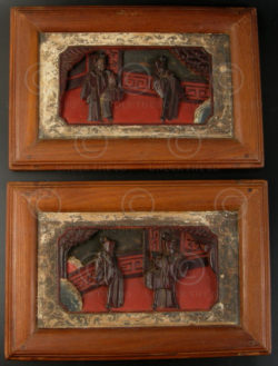 Chinese panels C84. Natural pigments, traces of gilding. China,