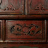 Chinese armoire BJ49. Red lacquered elmwood. Shaanxi, China.