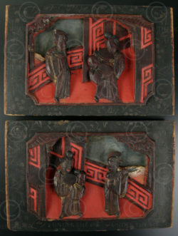 Chinese panels CP10 Pair decorative panels, China, 19th cent.