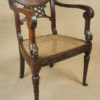 Colonial armchairs FVC1. Indo-Dutch colonial style. Teak wood and rattan.