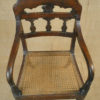 Colonial armchairs FVC3A. Colonial style. Teakwood, rattan.