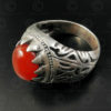 Cornelian and silver ring R288H. Central Asia and Afghan culture.