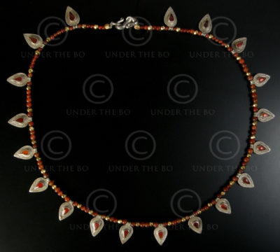 Necklace  with cornelian and siver 464