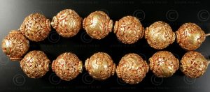 Engraved Buddhist beads BD121D. Handmade in Nepal.