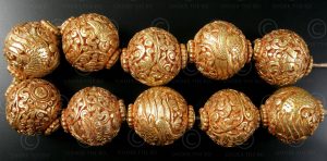 Engraved Buddhist beads BD121E. Handmade in Nepal.