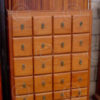 Chest of drawers FV9. Cupboard with sliding teak curtain.