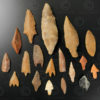 Flint arrowheads AF209. Niger, Agades region, West Africa.