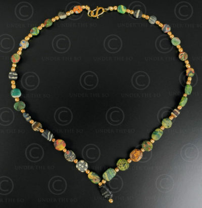 Necklace with Gabri glass beads 613B. Afghanistan.