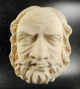 Gandhara stucco face PK193. Ancient kingdom of Gandhara (Pakistan).