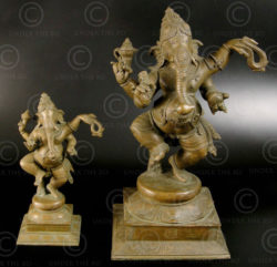 Ganesh dansant bronze 09KB3B. Période des Cholas. Tamil Nadu, Inde du sud.