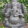 Statue Ganesh granite 09MM10. Tamil Nadu, Inde du sud.