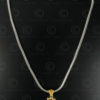 Gold pendant on silver chain 615. India.