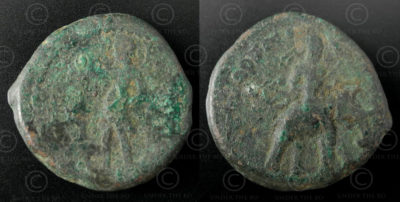 Kushan bronze coin C131. Kushan Empire.