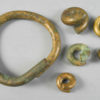 Borneo twisted brass earrings BO244. Iban Dayak groups, West Kalimanatan, Indone