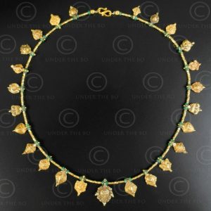 Indian ethnic gold necklace 634. Designed by François Villaret.