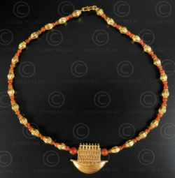 Indian gold and cornelian necklace 625. Designed by François Villaret.
