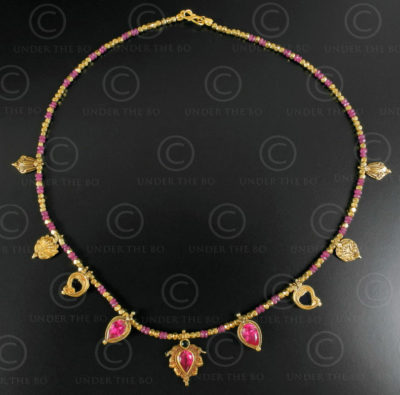 Indian gold and ruby necklace 636. Designed by François Villaret.