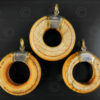 Ivory pendants P158. Rings from the mouthpieces of a colonial army's bagpipe