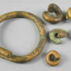 Borneo twisted brass earrings BO244. Iban Dayak groups, West Kalimanatan, Indone