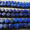 Lapis beads NBD4A. Afghan lapis lazuli, cut in India.