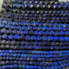 Lapis beads NBD4C. Afghan lapis lazuli, cut in India.