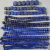 Lapis beads NBD4D. Afghan lapis lazuli, cut in India.