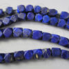 Lapis beads NBD4. Afghan lapis lazuli, cut in India.