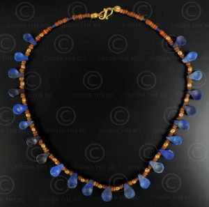 Lapis spoons necklace 620. Designed by François Villaret.