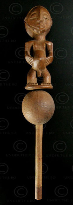 Luba rattle AF86. Congo. Early 20th century.