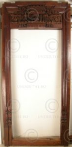 Madras door frame 08MT16D. Teak wood. Madras, Southern India.