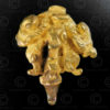 Majopahit gold floral button P201. Majopahit empire (Indonesia).