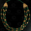 Necklace with malachite and gold 404. Under the Bo workshop.