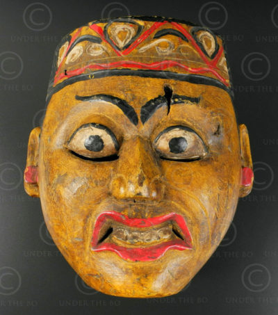 Masque topeng de Surakarta ID80. Région de Surakarta (Solo), île de Java-Centre,