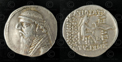 Parthian silver coin C315. Parthian Empire.